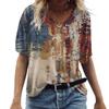 Cute Frog Cat 3D Printed T-shirt for Women's Summer V-neck