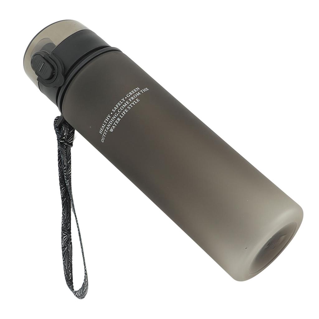 Water Bottle 550ml Stylish Frosted Button Lid Sports Water Cup with Portable Handle