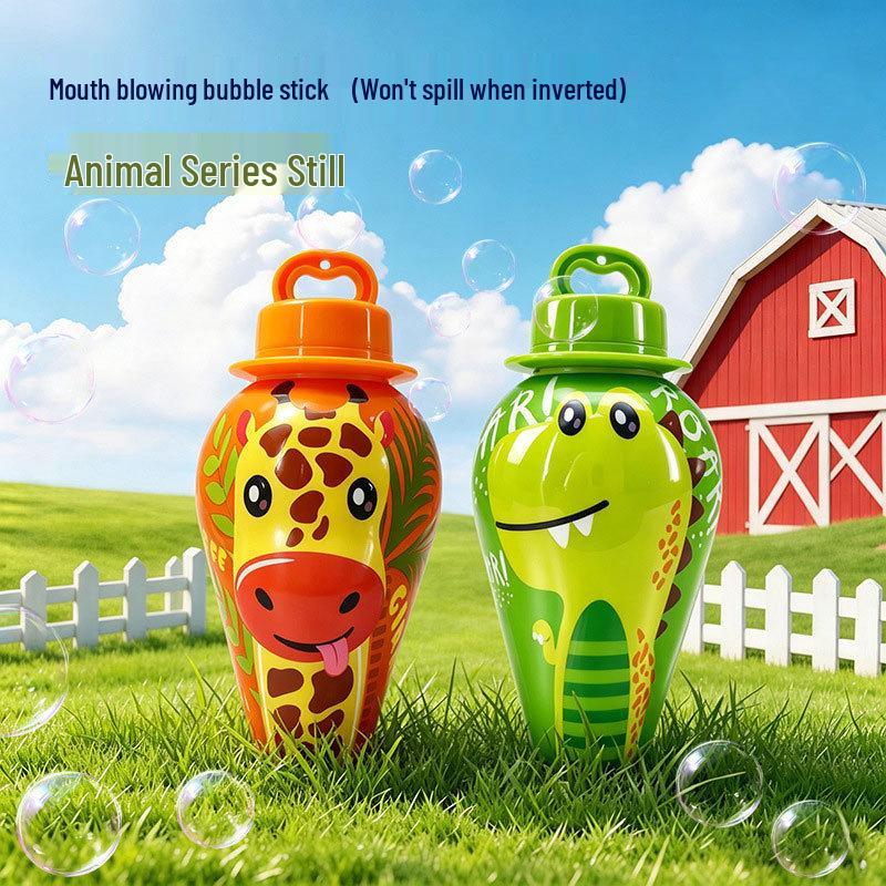 No-Spill Bubble Cup - Adorable Pet-Themed Handheld Bubble Wand for Kids' Outdoor Fun