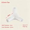 5pcs White Black Plastic Pipe Joint Connector 8mm DIY Shelf Water Tube Joint
