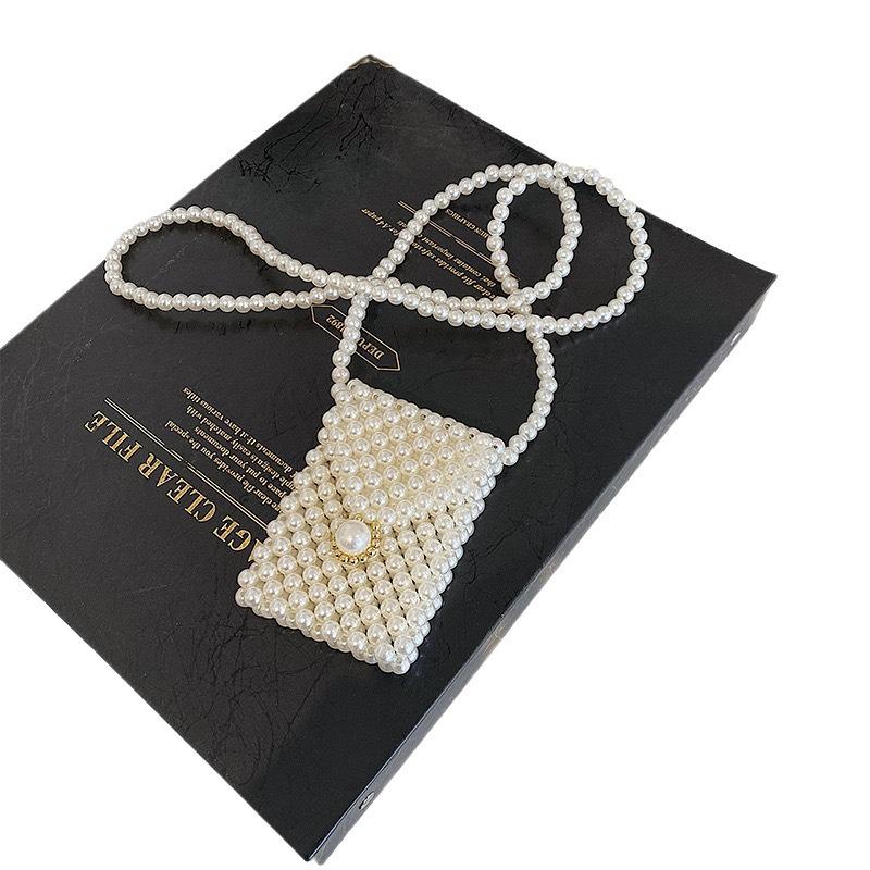 Mini Dumpling Pearl Beaded Crossbody Bag for Kids