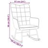 VidaXL Rocking Chair Black Velvet, Chair, Lounge Chair, Relaxation Chair, Chaise Longue, Lounge Seat, Chair 4016838