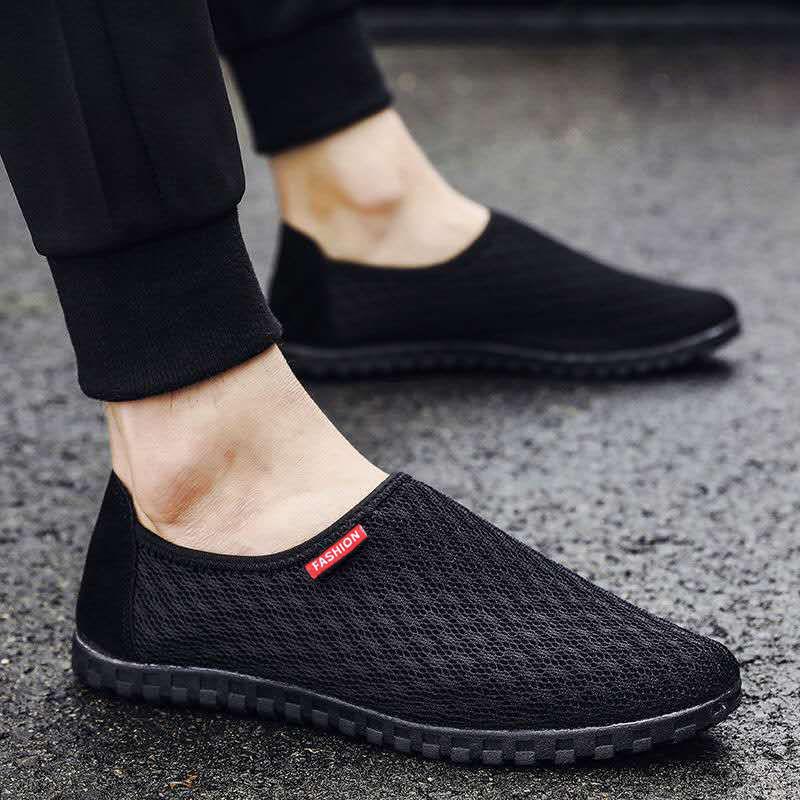 Spring and Summer Breathable Men's Shoes, Korean Style Trendy and Versatile Casual Shoes, Men's Sports Shoes, Men's Flat Running Shoes