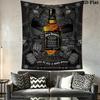 Jack Daniel'S Tennessee Whiskey Bottle Tapestry Wallmounted Background Cloth Atmospheric Background Cloth Homestay Soft Decoration Tapestry