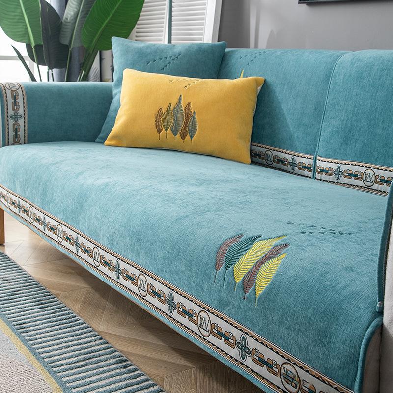 Žinylkový polštář na pohovku Four Seasons Univerzální protiskluzový Cenově dostupný Luxusní styl Moderní Jednoduchý Zimní Vysoce kvalitní zesílené kožené polštáře Polštáře na sezení