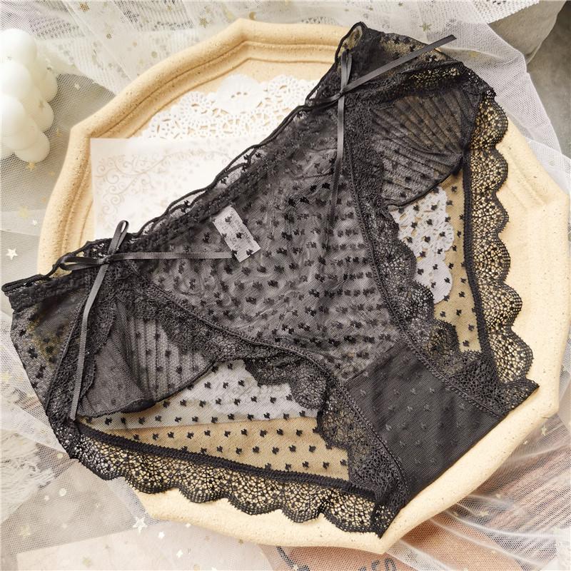 Sweet Ruffles Mesh Low-Rise Panties - Cute & Sexy with Curled Eyelash Design
