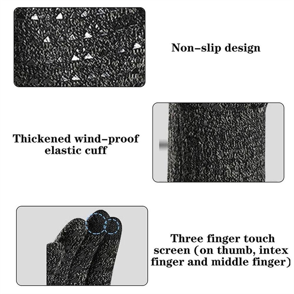 Luvas femininas com forro de malha e tela sensível ao toque, luvas quentes para ciclismo ao ar livre, acessórios para inverno