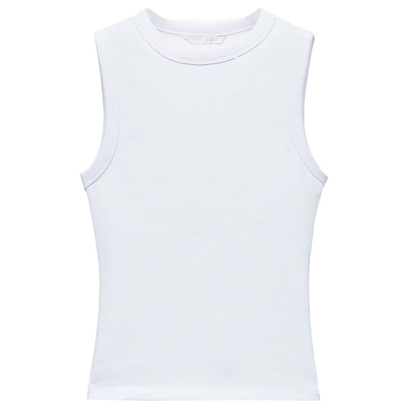 Zaprha 2025 Autumn New Fashion Casual All-matching Slim fit Rib round Neck Sleeveless Top 4424300