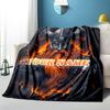 1PC Custom Name Flame Armor Blanket Versatile,all-season Throw Suitable for the Living Room,bedroom,camping,travel,and Gift