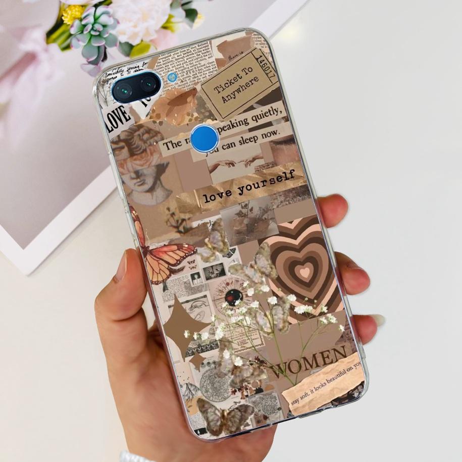For Xiaomi Mi 8 Lite Case Fashion Soft Silicone Phone Case For Xiaomi Mi 8 SE / Mi 8 Pro Mi8 Lite Clear Tpu Cover Astronaut Capa