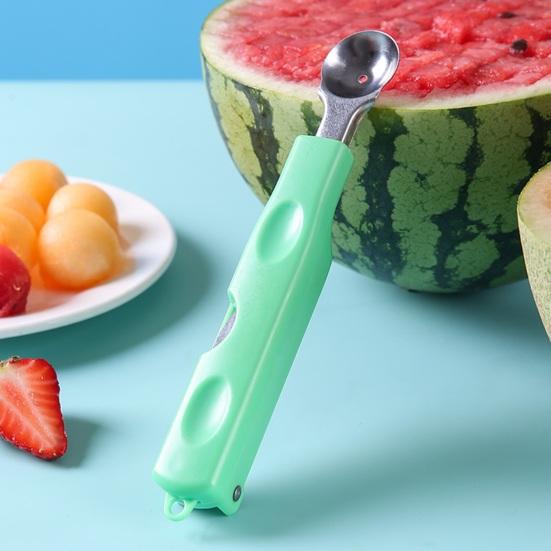 Tiamu Set Di Cucchiai Per Melone 4 In 1 - Strumento Professionale In Acciaio Inox Per Scultura Di Frutta E Verdura
