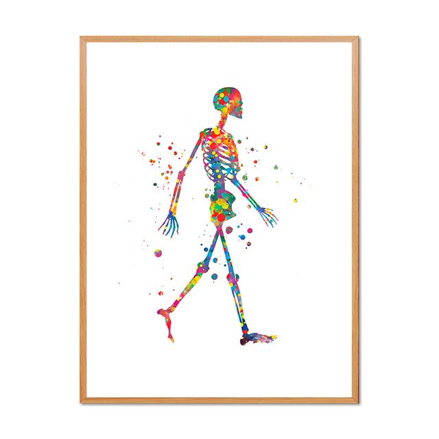 

Скелет человека Медицинская анатомическая диаграмма Декоративная живопись Диаграмма структуры конечностей Плакат Настенные художественные принты для комнаты Современный домашний декор Без рамки 21*30cm No Frame