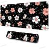 Black Pink Flower monitor Mouse Pad Large Office Game MousePad XXL Gaming Rubber Desk Mat Computer Gamer Kerboard Long Mousepads
