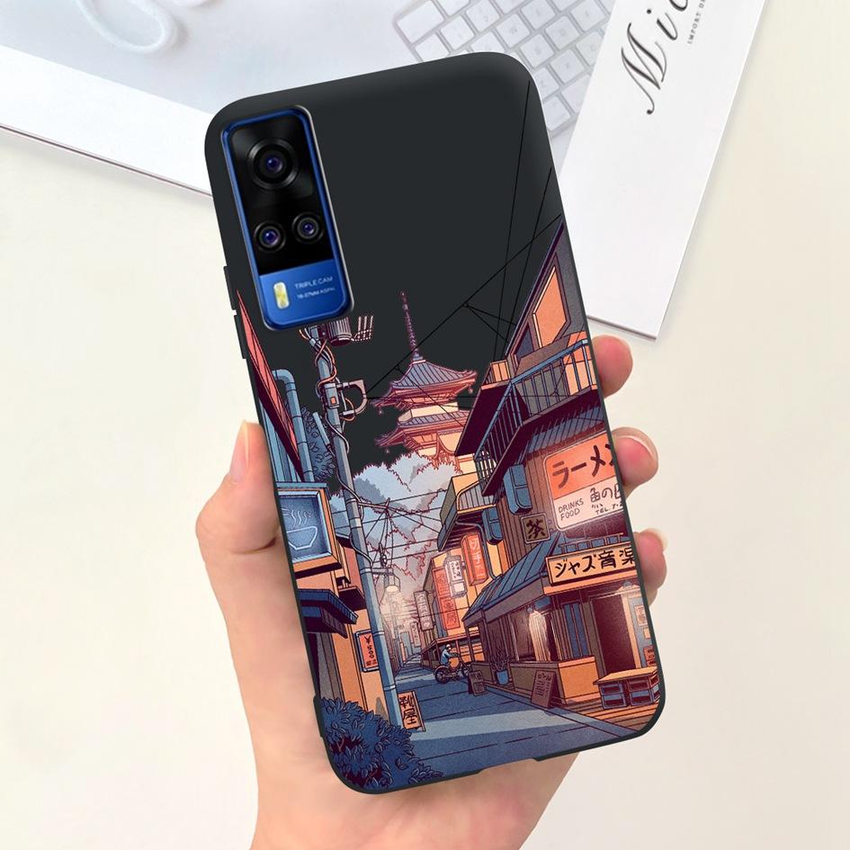 For Vivo Y31 2021 Case Cute Duck Cat Cartoon Coque Matte Soft Silicone Back Cover For Vivo Y51 Y51A Y53s Y 31 V2036 V2030 Fundas