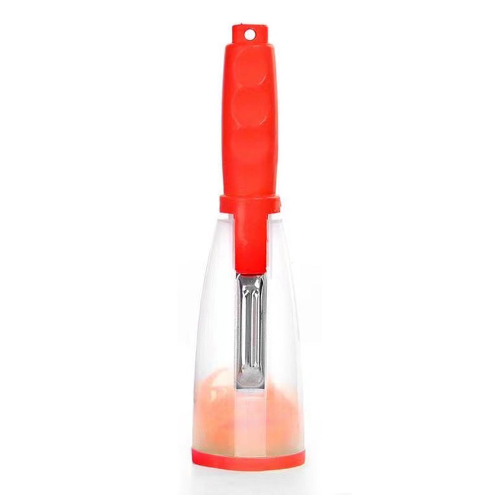 Manual Peeler With Transparent Container Wear Resistang Lightweight Peeler For Cucumber Radish