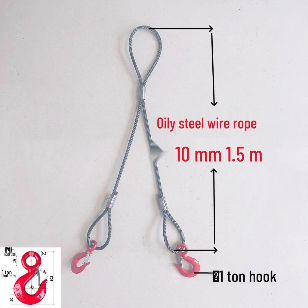 Vinç Bakım Riggingi için Kancalı İki Bacaklı Preslenmiş Tel Halat Sapan