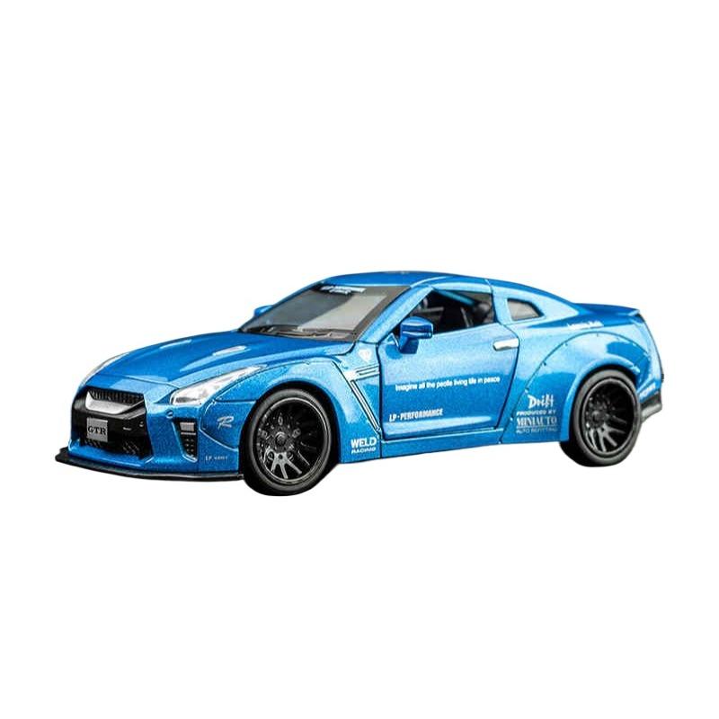 1/32 NISSAN GTR Race Legering Bilmodell Diecasts og leketøy Kjøretøy Lekebiler Gratis frakt Barneleker for barn Gaver Gutteleke