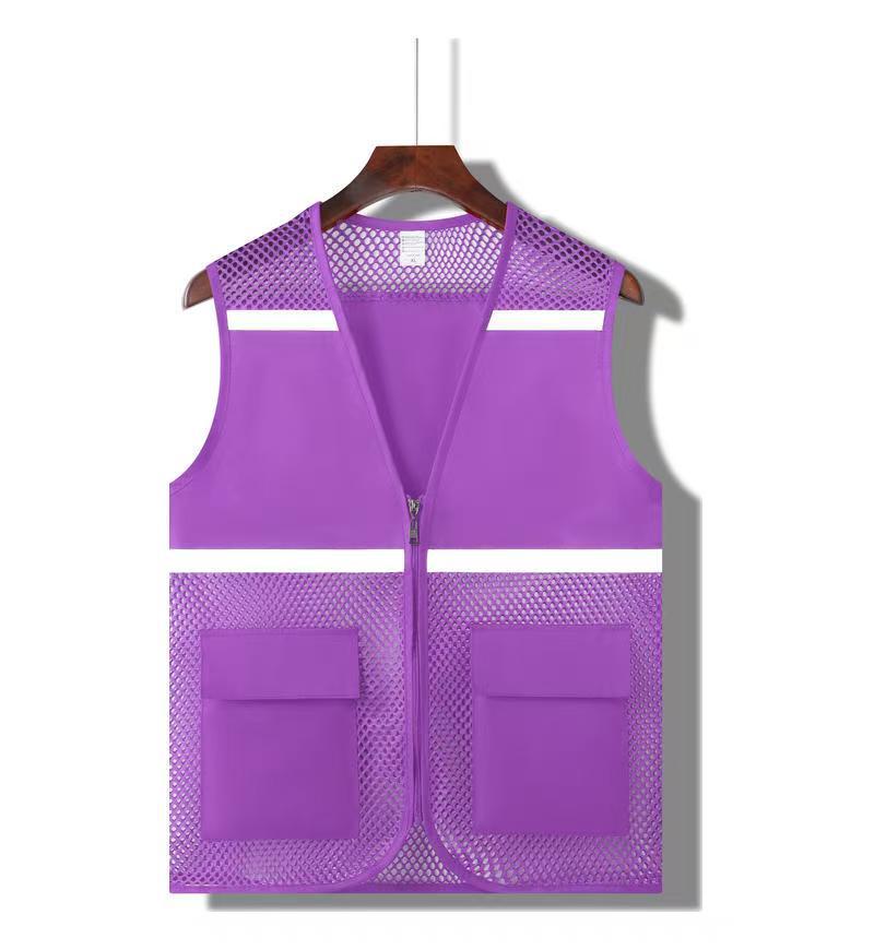 Gilet Estivo in Rete Personalizzato con Tasche - Camicia Traspirante per Attività di Volontariato