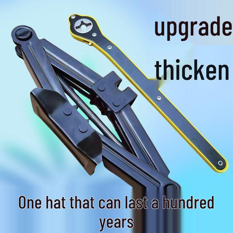 Heavy-Duty Hand-Operated Car Jack for Horizontal Tire Changing