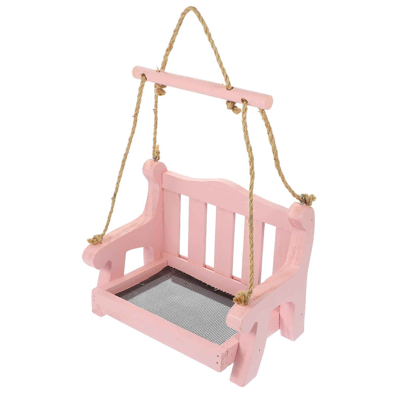 

Creative Hanging Bird Feeder for Garden Outdoor Yard Balcony Lawn Automatic Food Container Simple Elegant Design Multi рожевий