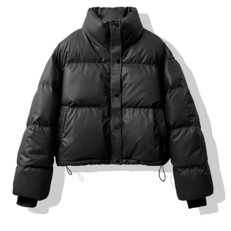 Cotton Jacket Women's Short Style New Casual Loose Stand-up Collar Thickened Windproof Casual Jacket