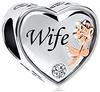 New Copper Mom Wife Sisters Family Pendans Bead Diy Compatible With Authentic Charm Bracelets Necklaces Women Jewellery