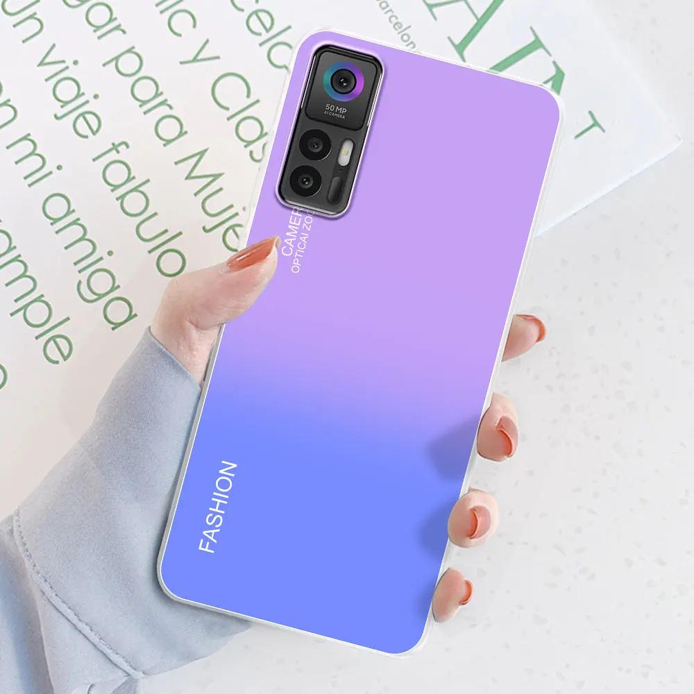 Für TCL 30 Plus Hülle Für TCL 30 5G Blumenmuster Transparentes Silikon Weiche Handyhülle Cover Hülle Stoßfänger Für TCL 30 30+ Fundas