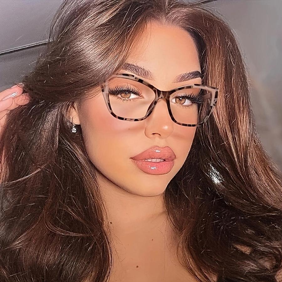 New Oversized Cat Eye Women Glasses  Fashion Ultralight Blue Light Blocking Eyewear Original Computer Spectacles