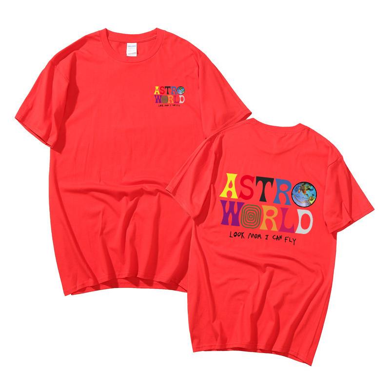 ASTROWORLD Tshirt Look Mom I Can Fly Letter Print Tops Unisex Unisex Short Sleeve Tshirts Hip Hop Streetwear Tee Unisex Fashion