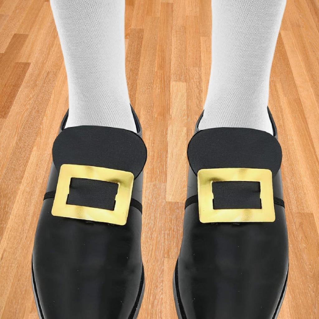 2x Gold Buckle Shoe Cover, Lightweight, Costume Accessory for Cosplay