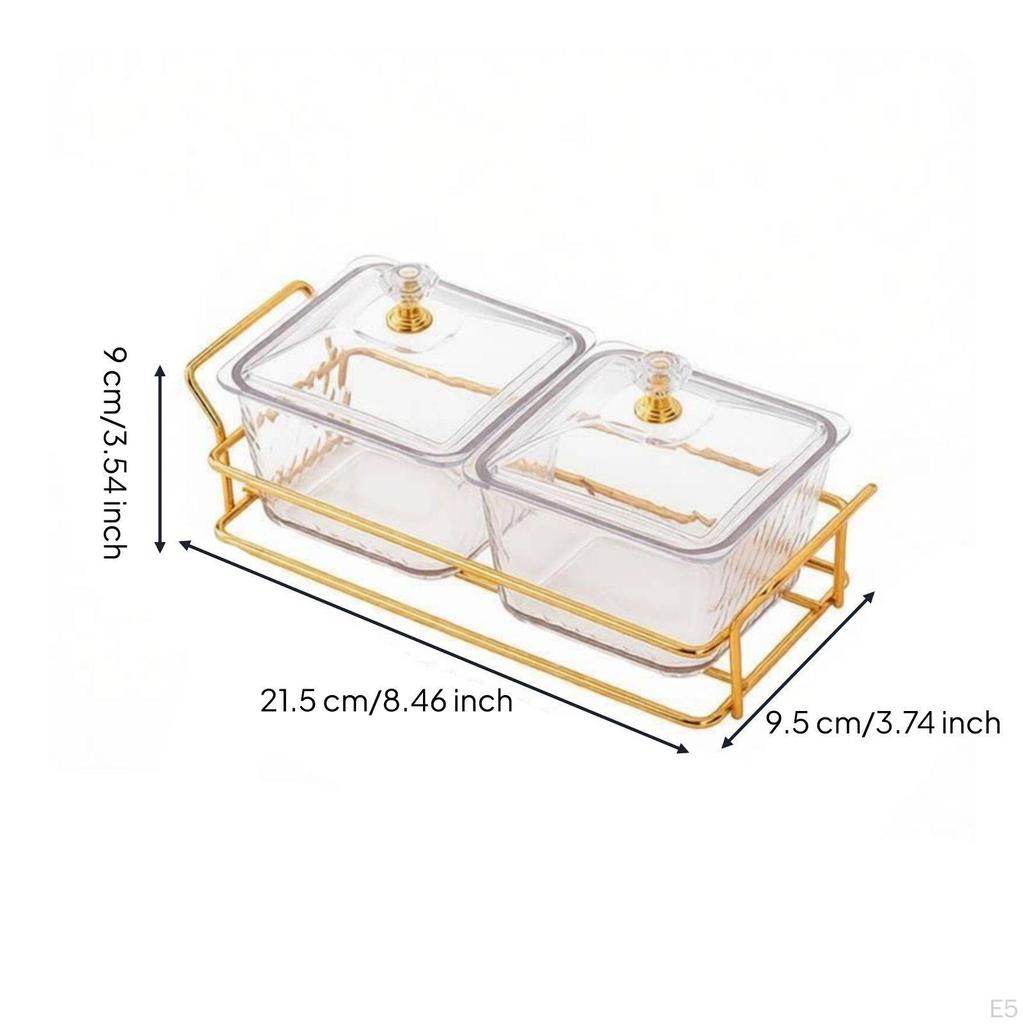 6 Compartment Snack Tray Luxury Design Divided Serving Dish Set Food Grade Material Bowls with