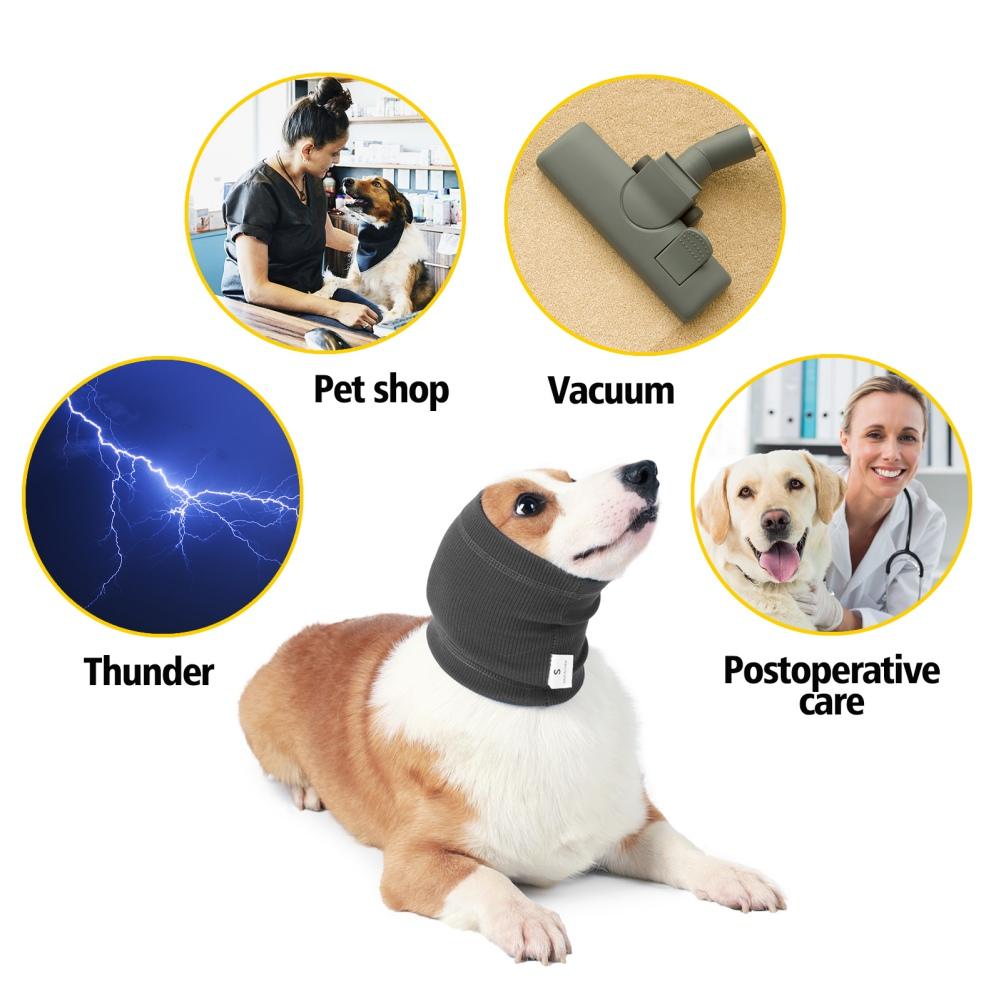 Puppy Cat Dog Hood Earmuffs Calming Dog Ear Cover Quiet Ears Hoodie Dog Ear Muffs Noise Protection for Anxiety Relief Grooming