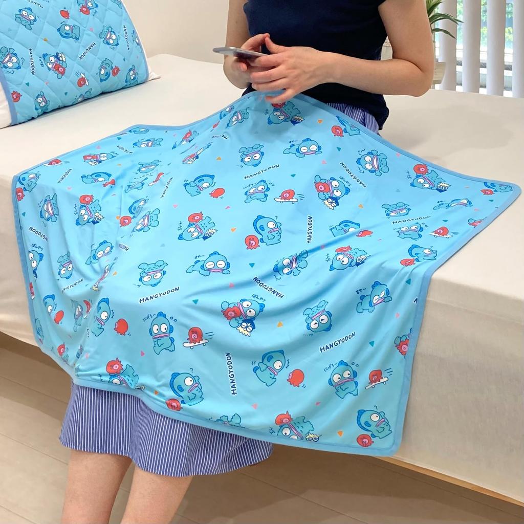 MORIPiLO Sanrio Summer Towel Blanket (Hangyodon Cool Blanket) Cute Cooling 70x100cm Blue SANRIO Character Morishita Pillow
