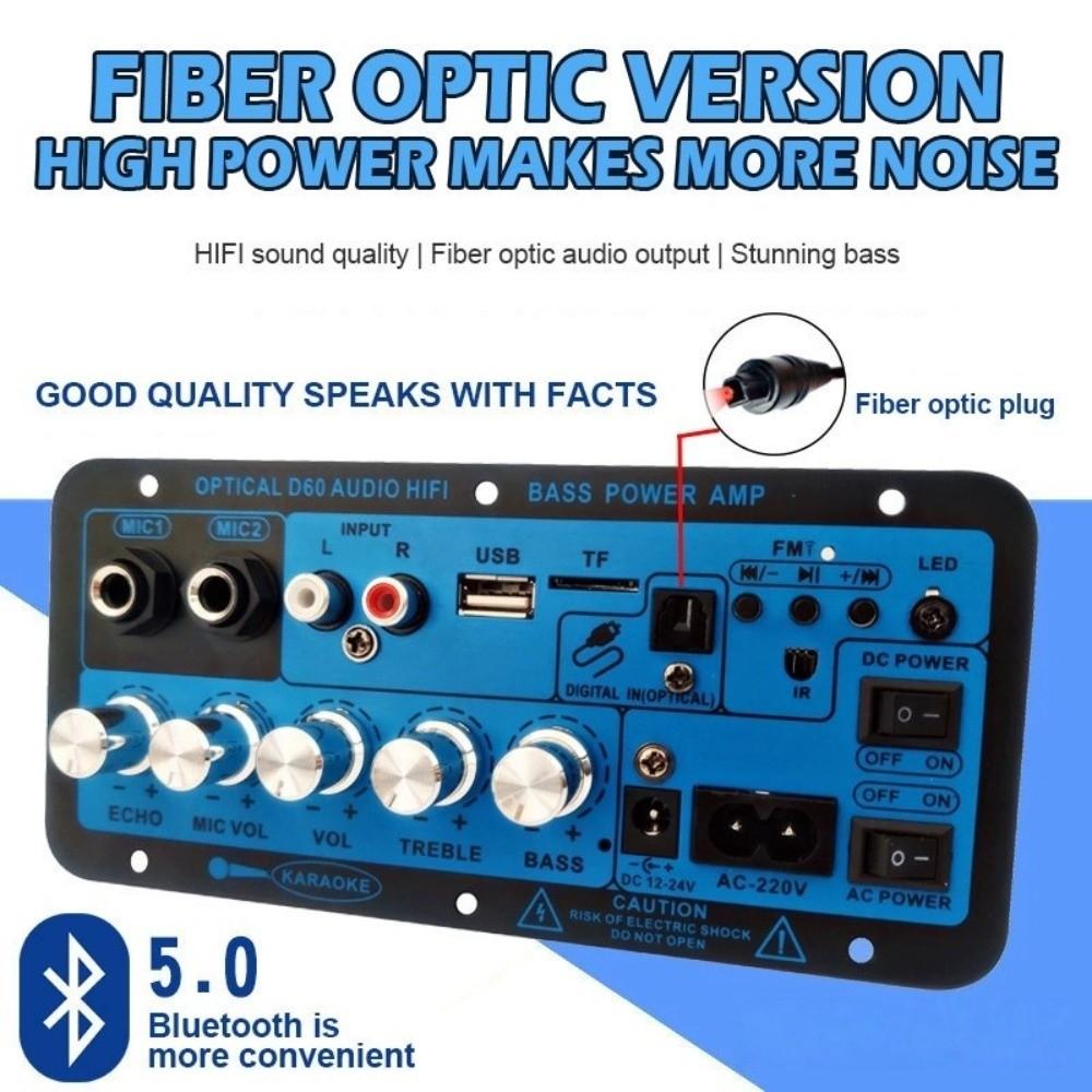 Dual Microphone Bluetooth Amplifier Multi-functional Stereo Amplifier Board Subwoofer Amplifier