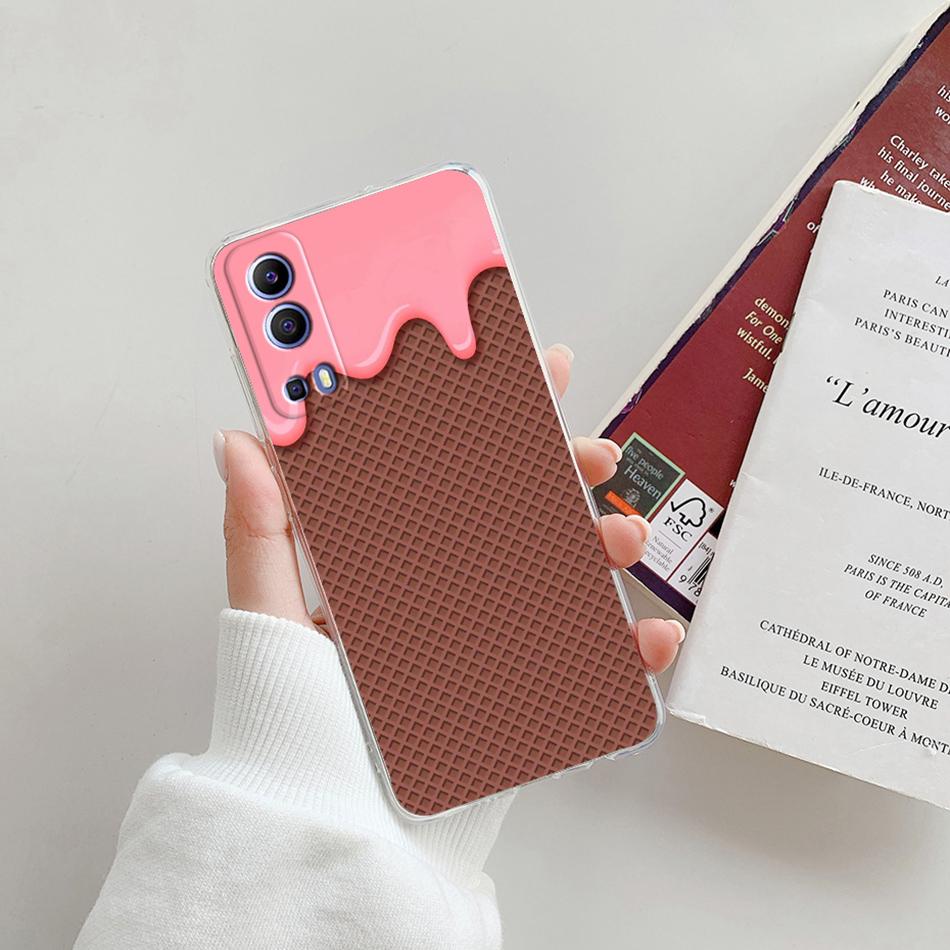 For Vivo Y72 5G Case V2041 Silicone Soft Transparent TPU Phone Cover For Vivo Y52 vivoY72 Y 72 52 5G Case Funda Protective Coque