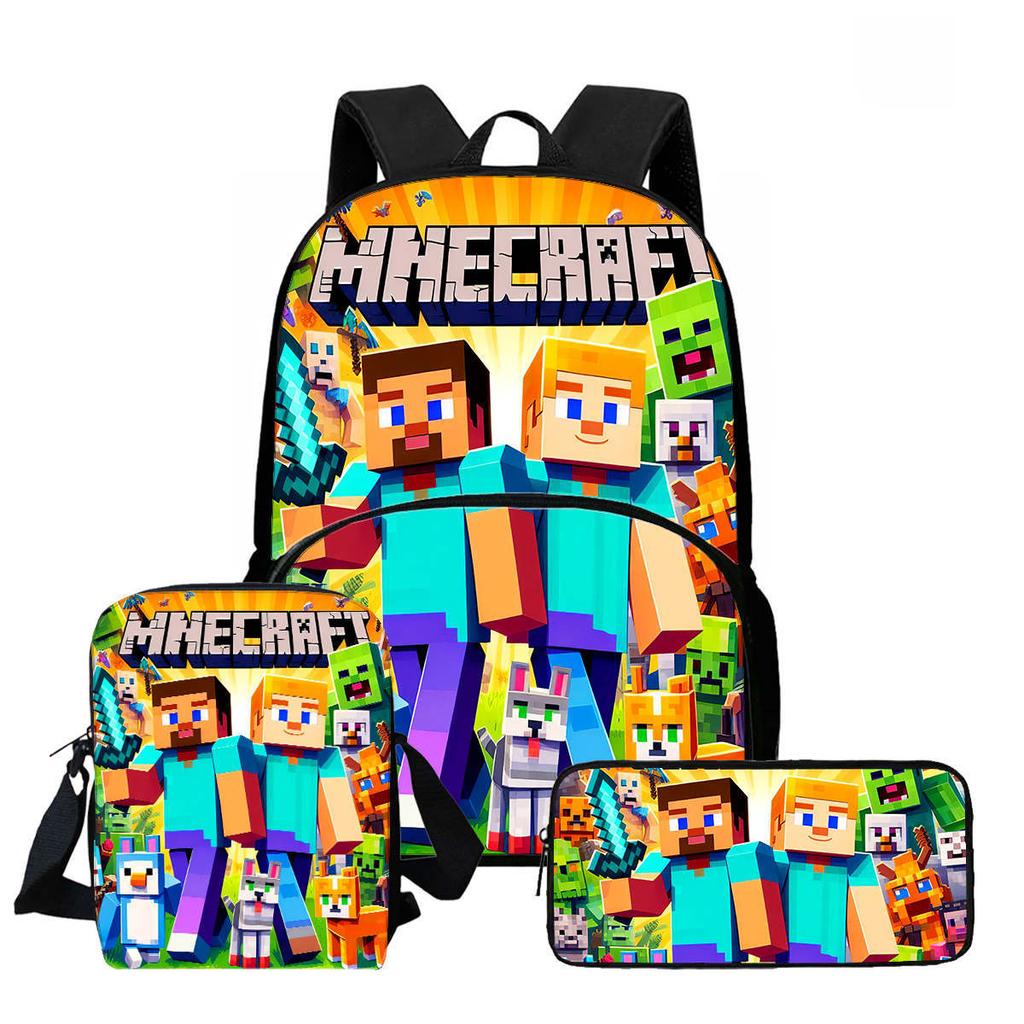 Minecraft Large Capacity High Value High Definition Printing Anti-Hunchback Wear-Resistant Large Capacity Schoolbag