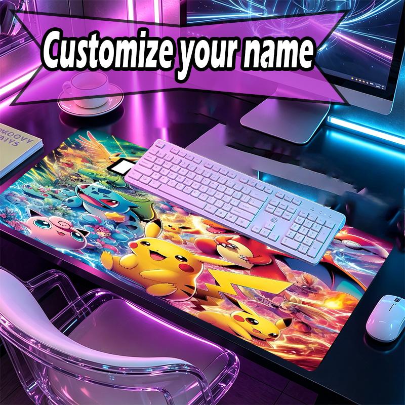 Özel İsim Kişiselleştirilmiş Anime Desenli Mouse Pad, Dizüstü Bilgisayar Masa Matı, Ev için Dekoratif Masa Matı Klavye Altlığı Hediye