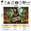 1 Banner di Halloween Guida al Clown del Carnevale Horror - Festa Horror Gotica decorata con teschi streghe e zombie