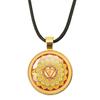 New Necklace Mandala Art Picture Rope Chain Glass Pendant Necklaces Sacred Geometry Yoga Om Fashion Jewelry Gift