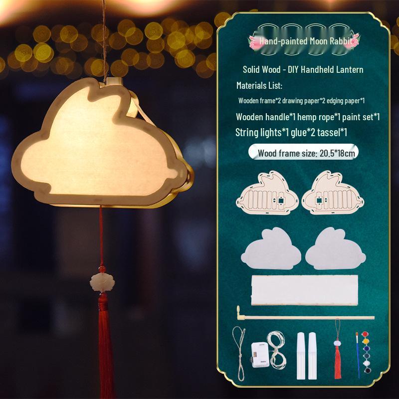 2026 Mid-Autumn Little Rabbit Lantern DIY Kit - Children's Handmade Luminous Hanging Ornament