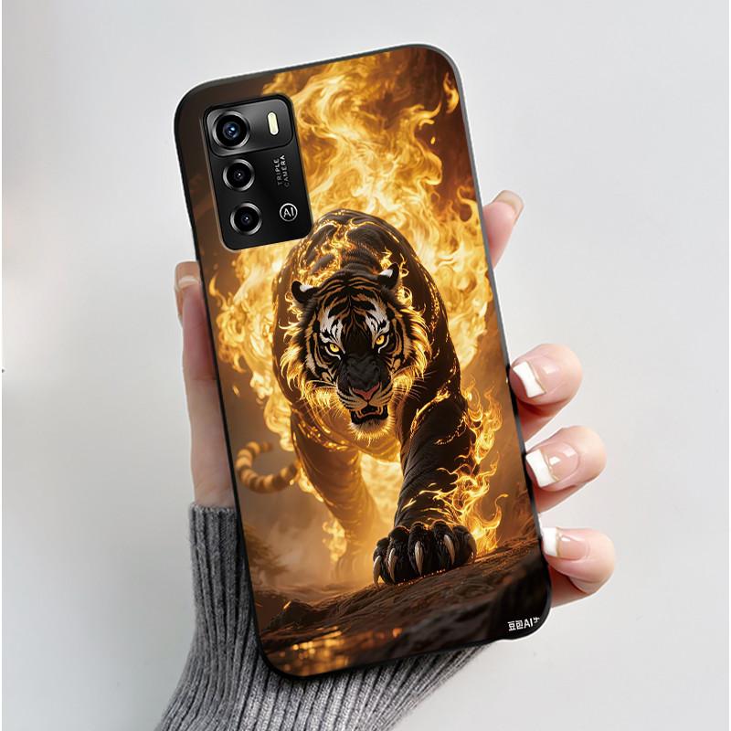Casing For ZTE Blade V40 Vita 8045/A72 4G Case Luxury Dragon Cute Cool Boys Girls Black Matte Soft TPU Silicone Shell Back Cover