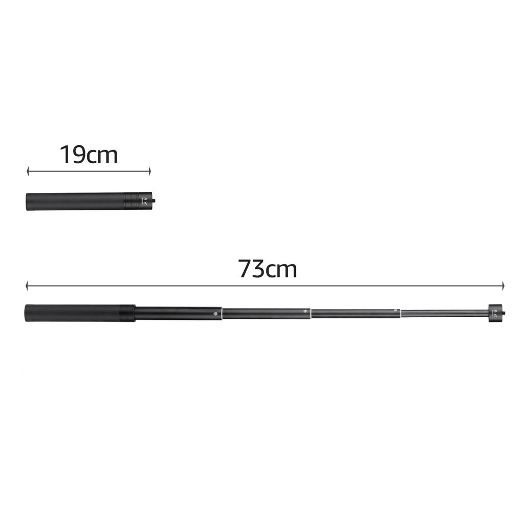 Telescopic Stabilizer Extension Rod Max. Length 73cm Aluminum Alloy Pole with 1 4 Inch Screw and Screw Hole for Gimbal