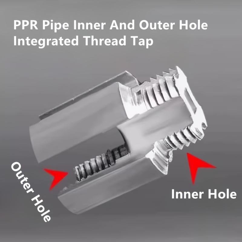 3pcs Integrated Wire Opener for Inside and Outside Water Pipe,Water Pipe Thread Repair Tool, Electric Drill Type Water Pipe Threading Device 1/2",3/4"
