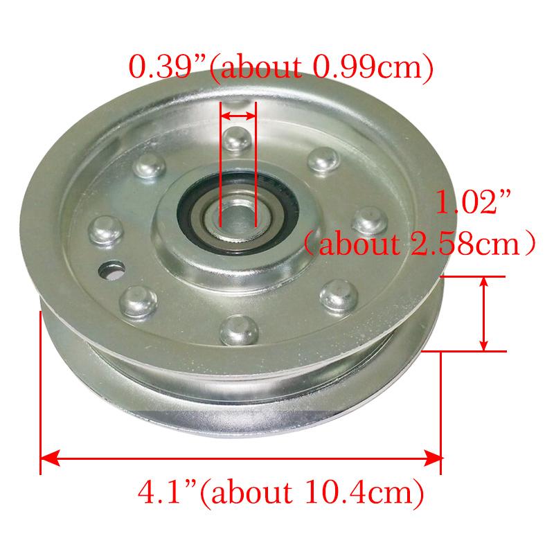 1pcs Single-slot White Zinc Pulley Lawn Mower Pulley With 46" Decks for MTD 956-0627 756-0627 756-0365
