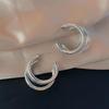 Smooth Round Chunky Hoop Earrings for Women Girls Gold Color Wide Thick Geometric Metal Statement Earrings Vintage Jewelry Gift