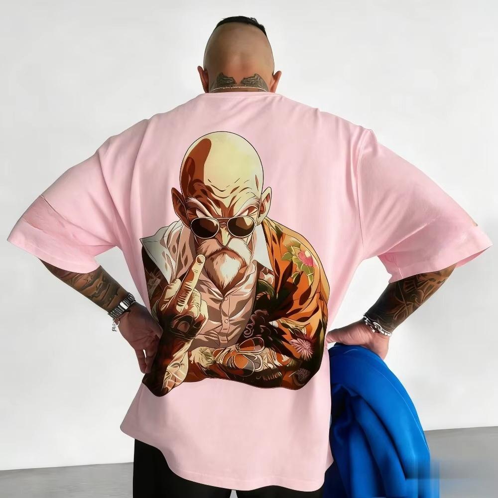 Extralarge pure cotton Tshirt with Dragon Ball Z character design featuring anime print for summer 2026