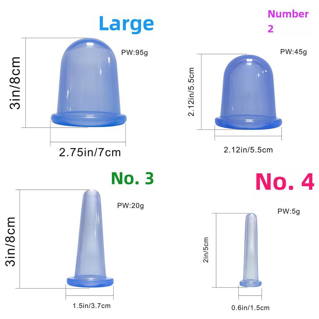 Silicone Transparent Negative Pressure Cupping Device for Home Massage and Moisture Absorption
