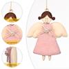 Beautifully Crafted Wooden Angel Girl Christmas Decorations In Colors Assorted