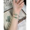 2024 Exquisite Hetian Jade Bracelet with Crushed Silver Safety Buckle - Light Luxury Women's Hot Style