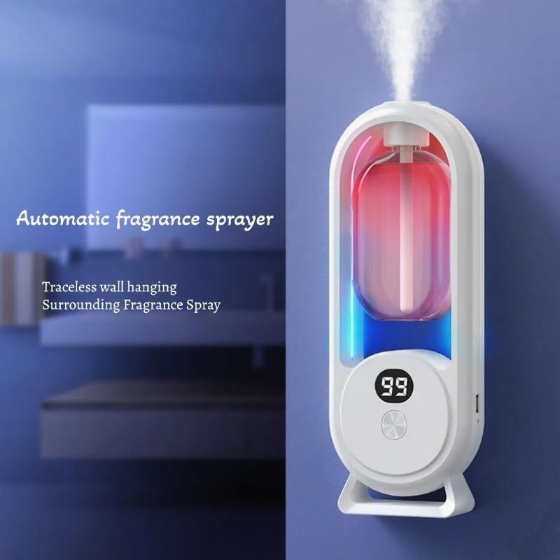 Digitaler Aromatherapie-Diffusor mit Stimmungslicht 1000mAh Auto-Spray 5 Modi Timer Luftbefeuchter für Schlaf Ätherischer Öl-Diffusor 50ml